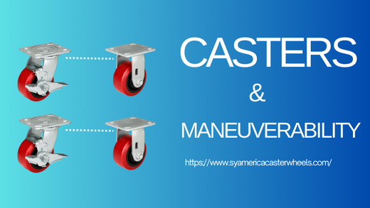 Two swivel casters and two fixed rigid casters configuration