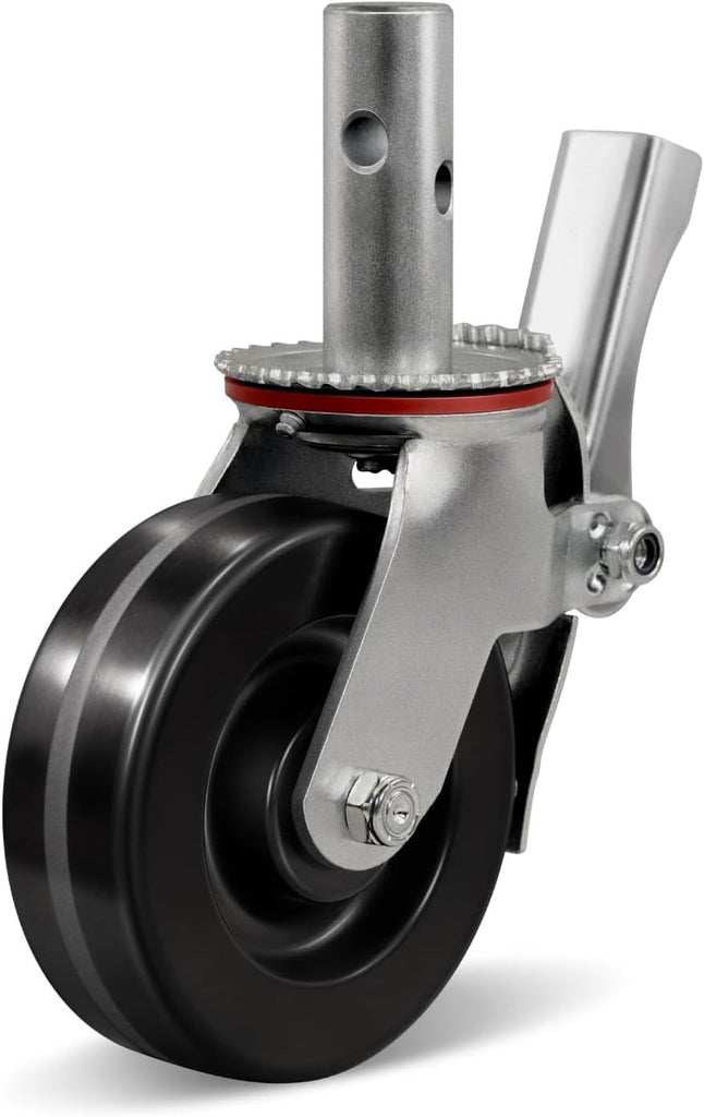 Scaffolding Wheels, Phenolic Wheel Stem Casters Wheels- Dual Locking Swivel Caster 360 Degrees Industrial Casters 900LBS Capacity Per Wheel