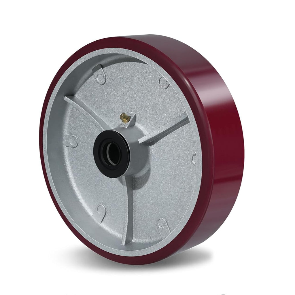 2" Wide Polyurethane on Aluminum Wheel (Maroon)