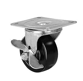 3 INCH Heavy Duty Swivel Caster, Hard Rubber, Furniture Casters, Utility Cart Replace Plate Caster Wheels- Total Loading Capacity 1200 Lbs