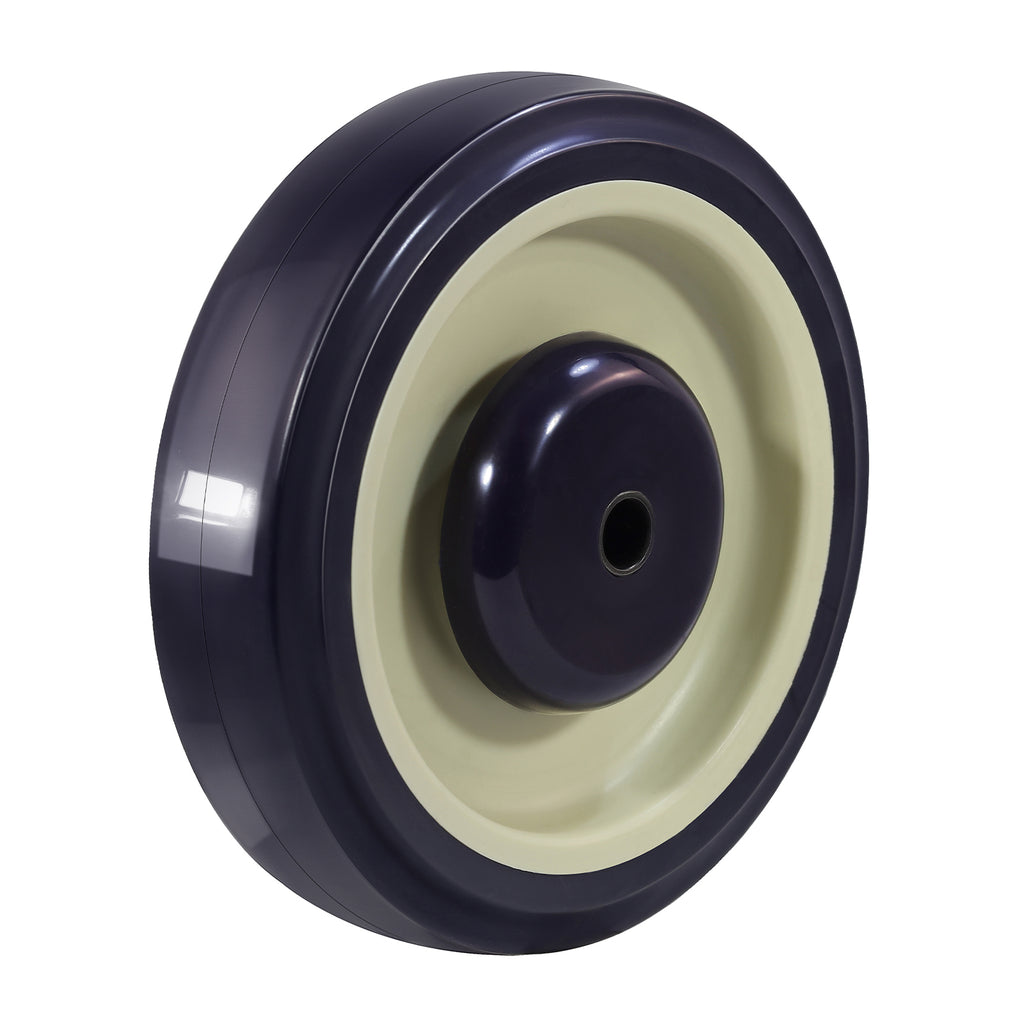 5"x1-1/4" Polyurethane Wheel for Cart (Blue/Beige)