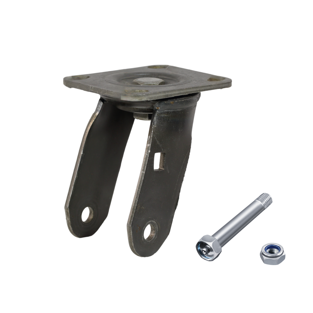 6" Unplated Swivel Plate Caster Yoke For Waste Bin Caster Replacement Part